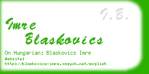 imre blaskovics business card